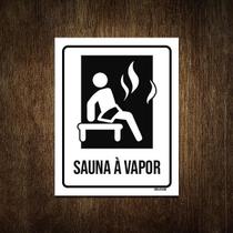 Placa Condomínio Ambiente Sauna À Vapor 27X35