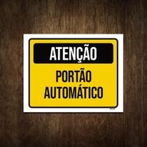Placa Condomínio Aviso Portão Automático 18X23