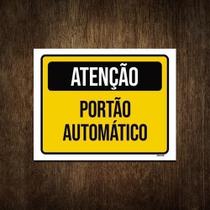 Placa Condomínio Aviso Portão Automático 36X46