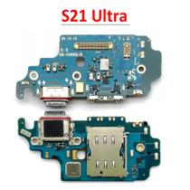 Placa Conector Carga Compatível S21 Ultra G998U Leitor Chip ( Versão U )