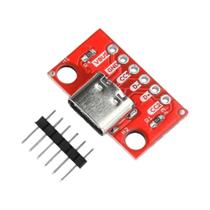 Placa Conectora USB Tipo C Fêmea 3.1 Serial Breakout Para Transferência De Cabo De Dados DIY