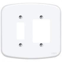 Placa Conjunto Fame Blanc 4X4 F-12 - 1 Interruptor Vertical + 2 Interruptores Horizontais - 945