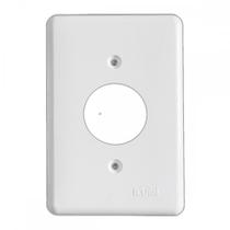 Placa Conjunto Ilumi Stylus Branco 4X2 - 1 Tomada Redonda - 2048 Placa Conjunto Ilumi Stylus Branco 4X2 - 1 Tomada Redonda - 2048