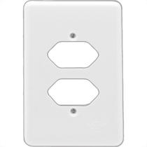 Placa Conjunto Ilumi Stylus Branco 4X2 - 2 Tomadas - 20410 Placa Conjunto Ilumi Stylus Branco 4X2 - 2 Tomadas - 20410