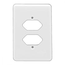 Placa Conjunto Ilumi Stylus Branco 4X2 - 2 Tomadas - 20410
