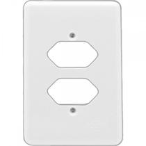 Placa Conjunto Ilumi Stylus Branco 4X2 - 2 Tomadas - 20410