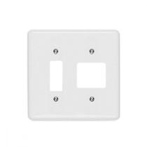 Placa Conjunto Ilumi Stylus Branco 4X4 - 1 Interruptor Vertical + 2 Horizontais