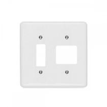 Placa Conjunto Ilumi Stylus Branco 4X4 - 1 Interruptor Vertical + 2 Horizontais