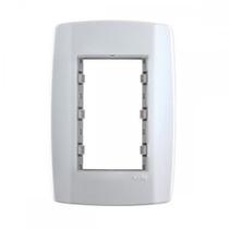 Placa Conjunto Modular Slim 4X2 - 3 Modulos Juntos Com Suporte 82100 Placa Conjunto Modular Slim 4X2 - 3 Modulos Juntos Com Suporte 82100