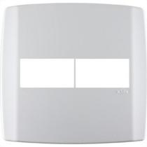 Placa Conjunto Modular Slim 4X4 - 1 Modulo + 1Modulo Separados Horizontais Branca 8306