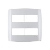 Placa Conjunto Modular Slim 4X4 - 2 Modulos + 2 Modulos Separados Branca 8307