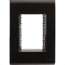 Placa Conjunto Modular Tramontina Liz 4X2 - Grafite 3 Modulos - 57106048 Placa Conjunto Modular Tramontina Liz 4X2 - Grafite 3 Modulos - 57106048