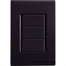 Placa Conjunto Modular Tramontina Liz 4X2 - Grafite (Cega) - 57173000