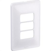 Placa Conjunto Modular Zeffia 4X2 - 3 Modulos Separados Horizontal Branca - 0183