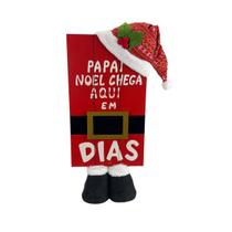 Placa Contagem Regressiva Papai Noel Enfeite Natalino Giz Placa Contagem Regressiva Papai Noel Enfeite Natalino Giz