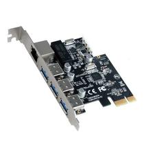 Placa Controladora 3 x Usb 3.0 Pci Express 10/100/1000 Mbps KP-PL908 Placa Controladora 3 x Usb 3.0 Pci Express 10/100/1000 Mbps KP-PL908