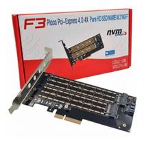 Placa Controladora M.2 NVMe para PCI-E X4 - F3 PLA-NM-1506 Placa Controladora M.2 NVMe para PCI-E X4 - F3 PLA-NM-1506