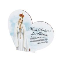 Placa Coração MDF com Imagem de Santos Católicos para Mesa Nossa Senhora de Fátima Placa Coração MDF com Imagem de Santos Católicos para Mesa Nossa Senhora de Fátima