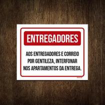 Placa Correio Interfonar Apartamentos 18x23cm 10un