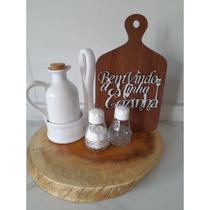 Placa Cozinha Plaquinha Tábua Decorativa com Frase Diversas - 1 unidade