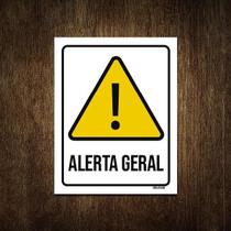 Placa Cuidado Alerta Geral 27X35