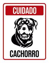 Placa Cuidado Cachorro Rottweiler 1 27X35