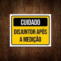 Placa Cuidado Disjuntos Após Medição 36x46