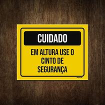 Placa Cuidado Em Altura Use O Cinto De Segurança 27X35 Placa Cuidado Em Altura Use O Cinto De Segurança 27X35