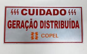 Placa Cuidado - Geração Distribuída - Padrão Copel