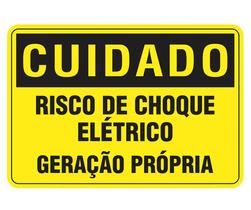 Placa Cuidado Geração Própria Celesc/cpfl 26x18 Cm