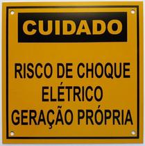 Placa Cuidado - Geração Própria - Padrão SP - MG - RS - SC - DF - MS - Tam 13x13 c/ 10un