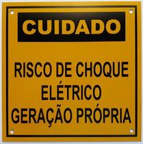 Placa Cuidado - Geração Própria - Padrão SP - MG - RS - SC - DF - MS - Tam 13x13