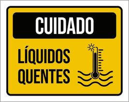 Placa Cuidado Líquidos Quentes 27X35