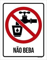 Placa Cuidado Não Beba 27X35