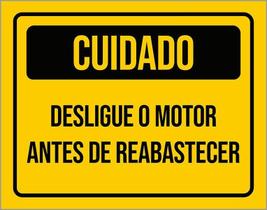 Placa Cuidado O Desligue Motor Antes De Reabastecer 27X35