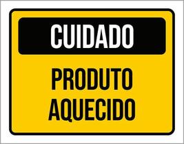 Placa Cuidado Produto Aquecido 36X46