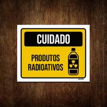 Placa Cuidado Produtos Radioativos 36x46