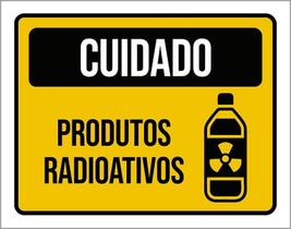 Placa Cuidado Produtos Radioativos 36X46