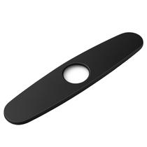 Placa de acabamento para torneira Caiqicome em aço inoxidável preto 25 cm com 3 furos