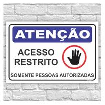 Placa de Acesso Restrito - 15x20 cm Placa de Acesso Restrito - 15x20 cm