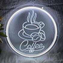 placa de acrílico com Led neon - Coffe placa de acrílico com Led neon - Coffe