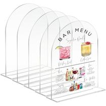Placa de acrílico JINMURY, arco transparente de 20x25 cm com suporte, pacote com 5 Placa de acrílico JINMURY, arco transparente de 20x25 cm com suporte, pacote com 5