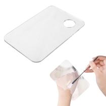 Placa De Acrílico Para Maquiagem Retangular Com Furo Para Encaixe Dedo