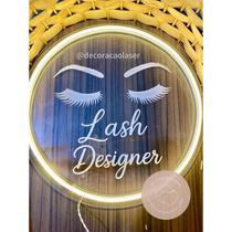 placa de acrílico personalizada Lash designer/ cílios sobrancelhas- com Led neon 30cm placa de acrílico personalizada Lash designer/ cílios sobrancelhas- com Led neon 30cm