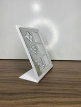 Placa De Acrilico Pix Com 3 Qr Code Branco E Prata Wi Fi Placa De Acrilico Pix Com 3 Qr Code Branco E Prata Wi Fi