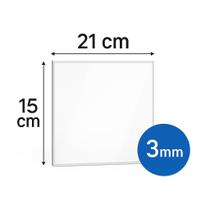 Placa De Acrilico Transparente Cristal 15 X 21 Cm 3mm