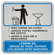 Placa de Alumínio Auto-Adesiva 12x12cm Educativa Sanitario Masculino - 900 AD - SINALIZE Placa de Alumínio Auto-Adesiva 12x12cm Educativa Sanitario Masculino - 900 AD - SINALIZE
