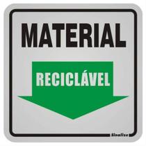 Placa de Alumínio Auto-Adesiva 12x12cm Material Reciclável - 900 AW - SINALIZE