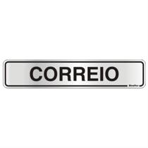 Placa de Alumínio Auto-Adesiva 5x25cm Correio - 100 CW - SINALIZE