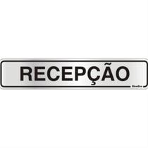 Placa de Alumínio Auto-Adesiva 5x25cm Recepção - 100 CK - SINALIZE Placa de Alumínio Auto-Adesiva 5x25cm Recepção - 100 CK - SINALIZE